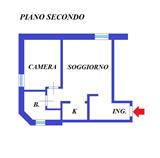 Rif. 029 &#8211;  Grande bilocale mansardato in piano secondo di piccolo condominio a 900 metri dal mare.